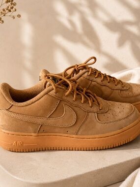 Nike Wheat/Tan Suede Low Top Sneakers